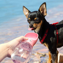 Load image into Gallery viewer, 350 ML Tragbare Reise Wasser Feeder Haustiere Hunde Fütterung Wasser Flasche Dicht Outdoor Hund Haustiere Trinken Wasser Flasche